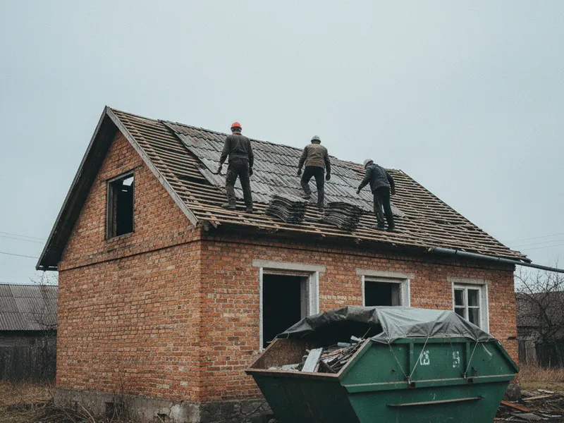 Демонтаж будинків і дахів у Львові